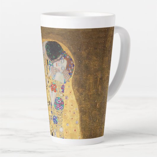 De kus van Gustav Klimt Latte Mok (Rechterhoek)