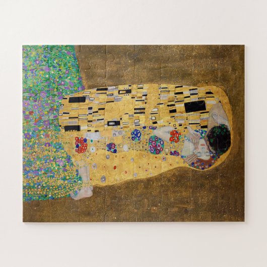 De kus van Gustav Klimt Legpuzzel (Horizontaal)