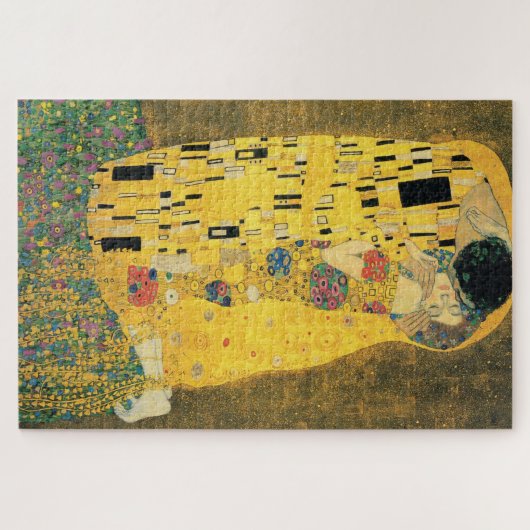 De kus van Gustav Klimt Legpuzzel (Horizontaal)