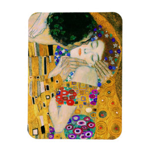 De kus van Gustav Klimt Magneet