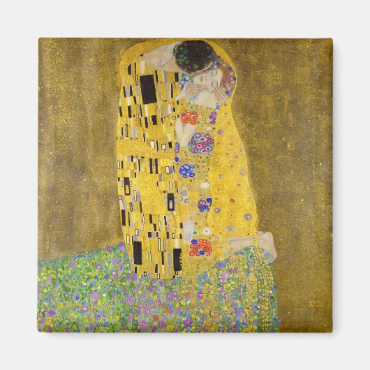 De kus van Gustav Klimt Magneet (Voorkant)