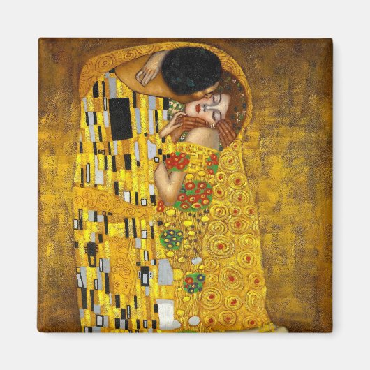 De kus van Gustav Klimt Magneet (Voorkant)
