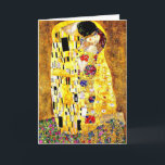 De kus van Gustav Klimt, mooie kunst Kaart<br><div class="desc">De Kus,  beroemd kunstschilderij van Gustav Klimt</div>