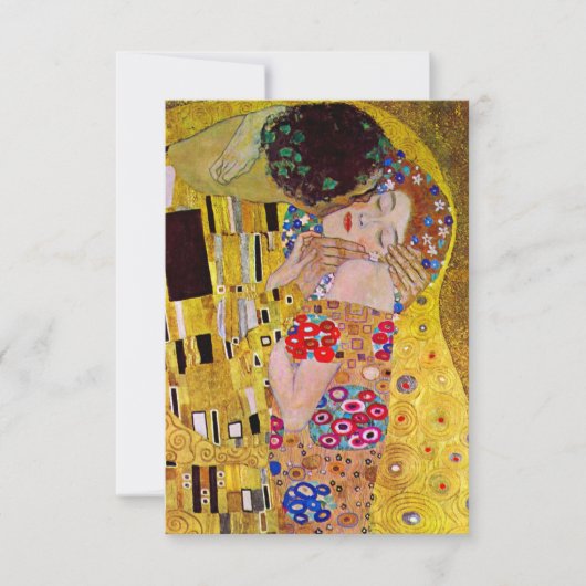 De Kus van Gustav Klimt, Nieuw Adres Aankondiging (Voorkant)
