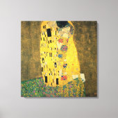 De Kus van Gustav Klimt, Oude Art Nouveau Canvas Afdruk (Voorkant)