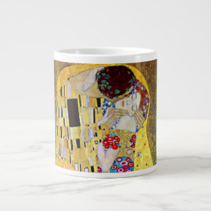 De Kus van Gustav Klimt, Oude Art Nouveau Grote Koffiekop