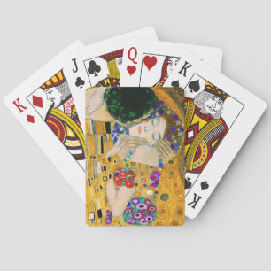 De kus van Gustav Klimt Pokerkaarten