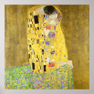 De kus van Gustav Klimt Poster