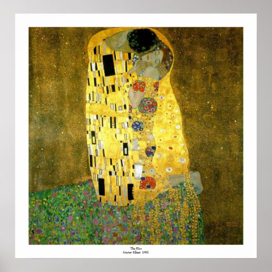 De kus van Gustav Klimt Poster (Voorkant)