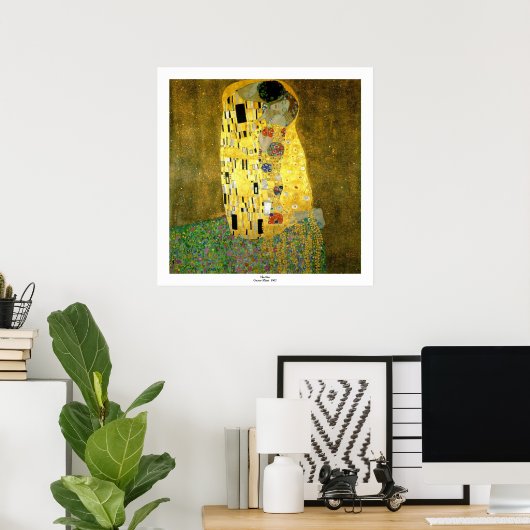 De kus van Gustav Klimt Poster (Thuiskantoor)