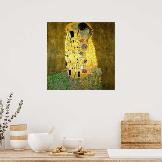 De kus van Gustav Klimt Poster (Keuken)