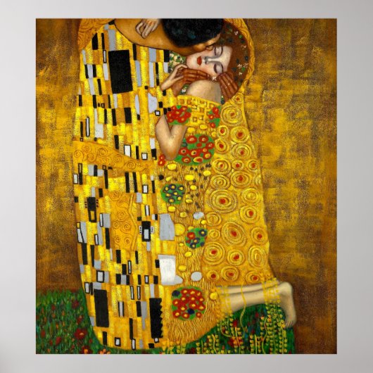 De kus van Gustav Klimt Poster (Voorkant)