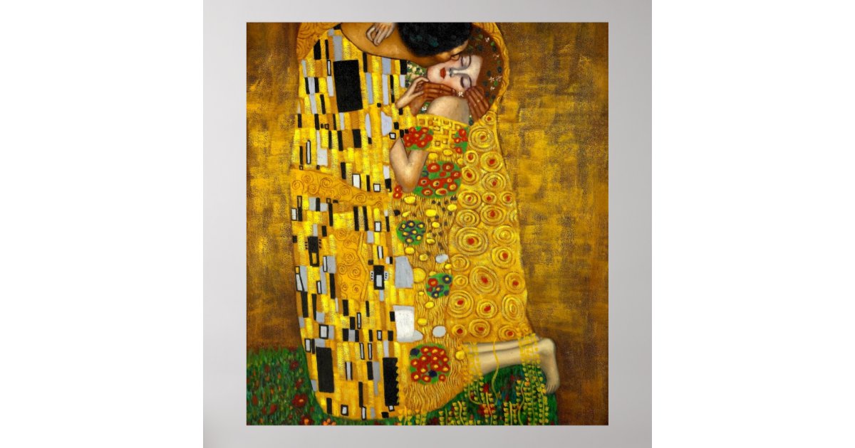 De kus van Gustav Klimt Poster | Zazzle.nl
