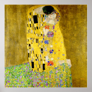 De kus van Gustav Klimt Poster