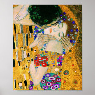 De kus van Gustav Klimt Poster