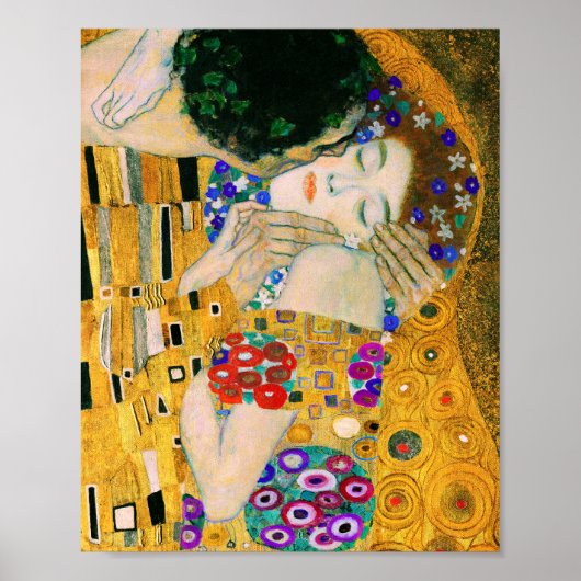 De kus van Gustav Klimt Poster (Voorkant)