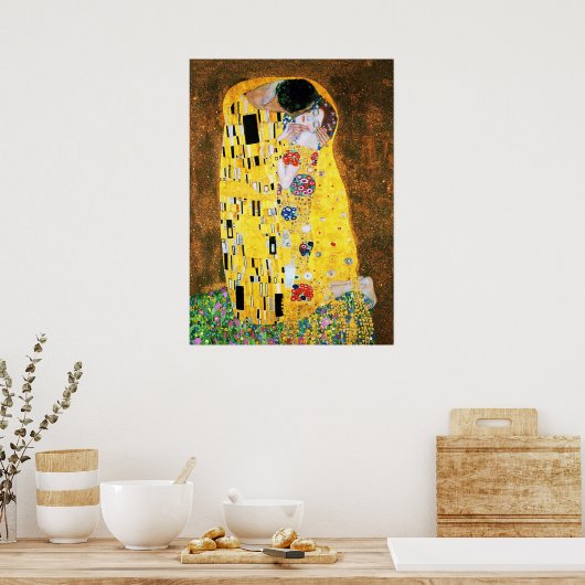 De kus van Gustav Klimt Print (Keuken)
