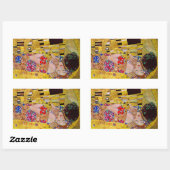 De kus van Gustav Klimt Rechthoekige Sticker (Vel)