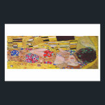 De kus van Gustav Klimt Rechthoekige Sticker<br><div class="desc">Dit schilderij met de titel The Kiss is gemaakt door de beroemde kunstenaar Gustav Klimt. Gustav Klimt was een Oostenrijks symbolistisch schilder en een van de meest prominente leden van de Weense Afscheidingsbeweging. Hij werd een van de oprichters en presidenten van de Wiener Sezession in 1897 en van het tijdschrift...</div>