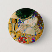 De kus van Gustav Klimt Ronde Button 5,7 Cm (Voorkant)