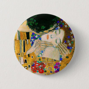 De Kus van Gustav Klimt Ronde Button 5,7 Cm