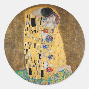 De Kus van Gustav Klimt Ronde Sticker