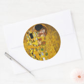 De kus van Gustav Klimt Ronde Sticker (Envelop)