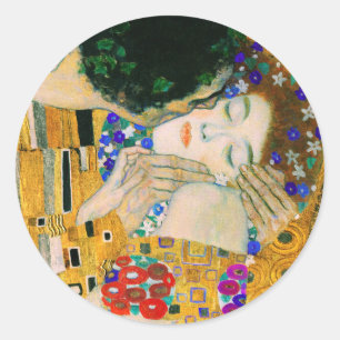 De kus van Gustav Klimt Ronde Sticker