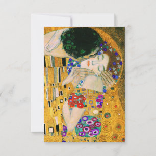 De kus van Gustav Klimt RSVP Kaartje
