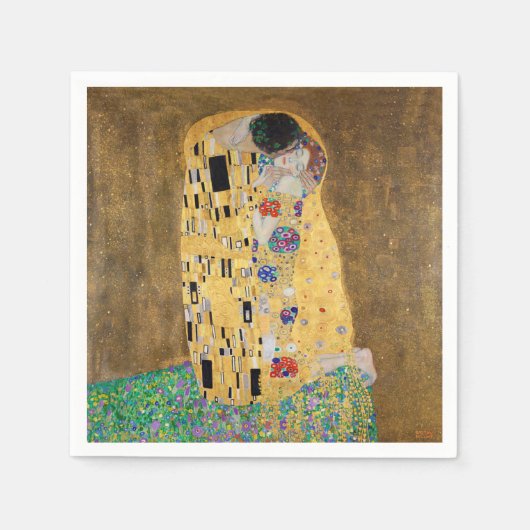 De Kus van Gustav Klimt Servet (Voorkant)