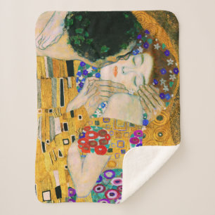 De kus van Gustav Klimt Sherpa Deken