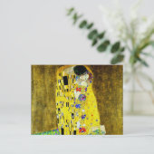 De Kus van Gustav Klimt, symboliserende schilder,  Briefkaart (Staand voorkant)