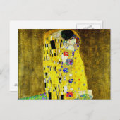 De Kus van Gustav Klimt, symboliserende schilder,  Briefkaart (Voorkant / Achterkant)