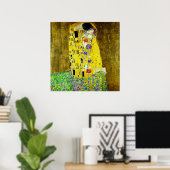 De Kus van Gustav Klimt, symboliserende schilder,  Poster (Thuiskantoor)