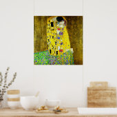 De Kus van Gustav Klimt, symboliserende schilder,  Poster (Keuken)