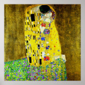 De Kus van Gustav Klimt, symboliserende schilder,  Poster (Voorkant)