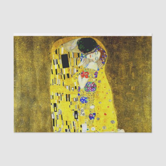De Kus van Gustav Klimt, symboliserende schilder,  Tissuepapier (Voorkant)