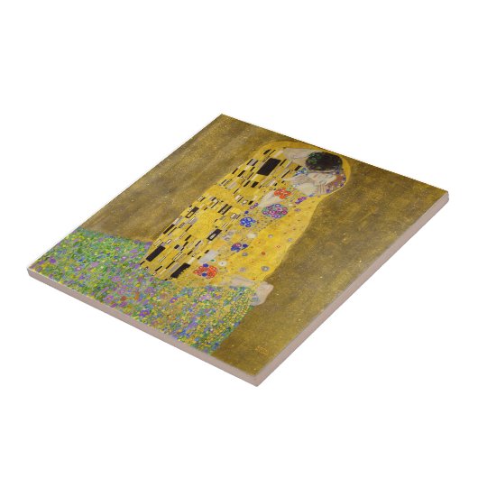 De kus van Gustav Klimt Tegeltje (Zijkant)