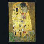 De kus van Gustav Klimt Theedoek<br><div class="desc">De kus van Gustav Klimt op handdoek om te gebruiken of te hangen</div>