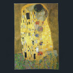 De kus van Gustav Klimt Theedoek<br><div class="desc">De kus van Gustav Klimt op handdoek om te gebruiken of te hangen</div>