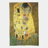 De kus van Gustav Klimt Theedoek (Verticaal)