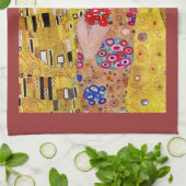 De kus van Gustav Klimt Theedoek (Gevouwen)