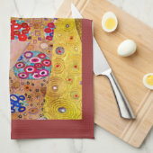 De kus van Gustav Klimt Theedoek (Quarter Fold)