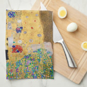 De kus van Gustav Klimt Theedoek (Quarter Fold)