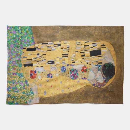 De kus van Gustav Klimt Theedoek (Horizontaal)