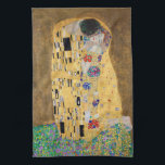 De kus van Gustav Klimt Theedoek<br><div class="desc">De kus van Gustav Klimt</div>