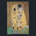 De kus van Gustav Klimt Theedoek<br><div class="desc">De kus van Gustav Klimt</div>