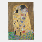 De kus van Gustav Klimt Theedoek (Verticaal)