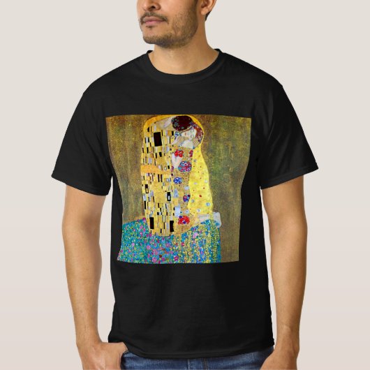 De Kus van Gustav Klimt, Vintage Art Nouveau T-shirt (Voorkant)