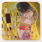 De Kus van Gustav Klimt, Vintage Kunst Trouwdag Kartonnen Onderzetters (Voorkant)